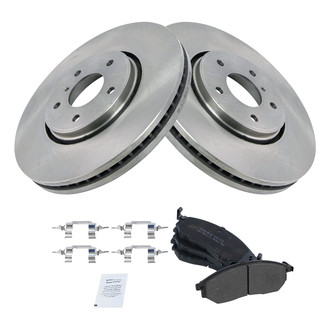 TRQ® - Front Disc Brake Kit with Semi-Metallic Pads