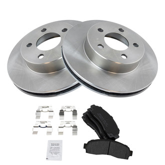 TRQ® - Front Disc Brake Kit with Semi-Metallic Pads