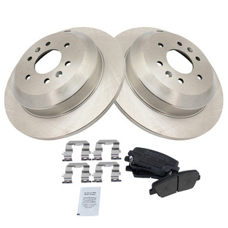 TRQ® - Rear Disc Brake Kit with Semi-Metallic Pads