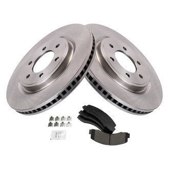 TRQ® - Front Disc Brake Kit with Semi-Metallic Pads