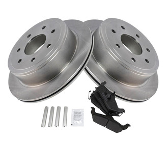 TRQ® - Rear Disc Brake Kit with Semi-Metallic Pads