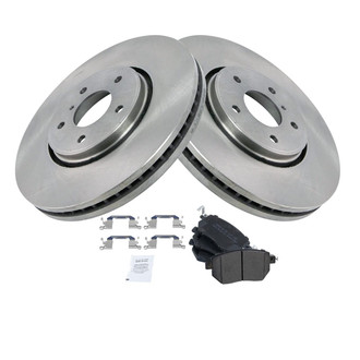 TRQ® - Front Disc Brake Kit with Semi-Metallic Pads