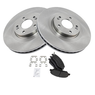 TRQ® - Front Disc Brake Kit with Semi-Metallic Pads