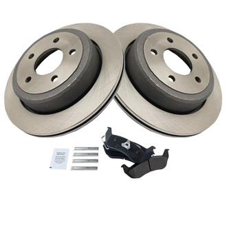 TRQ® - Rear Disc Brake Kit with Semi-Metallic Pads