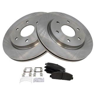 TRQ® - Front Disc Brake Kit with Semi-Metallic Pads
