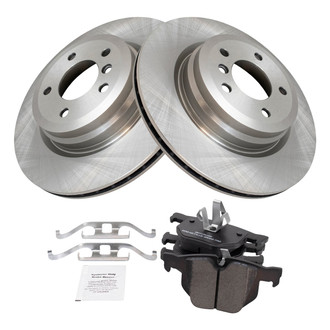 TRQ® - Rear Disc Brake Kit with Semi-Metallic Pads