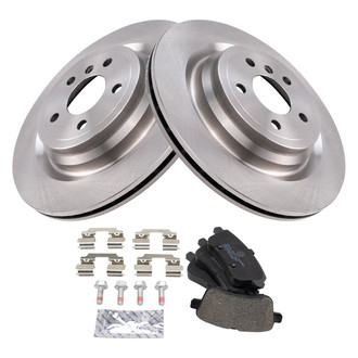 TRQ® - Rear Disc Brake Kit with Semi-Metallic Pads