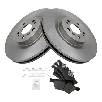 TRQ® - Front Disc Brake Kit with Semi-Metallic Pads