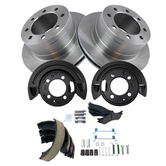 TRQ® - Rear Disc Brake Kit with Semi-Metallic Pads