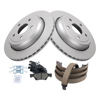 TRQ® - Rear Disc Brake Kit with Ceramic Pads and Shoes