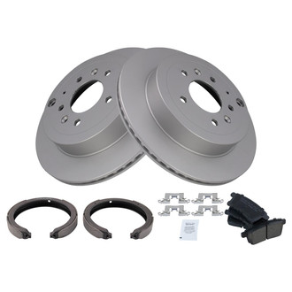 TRQ® - Rear Disc Brake Kit with Ceramic Pads and Shoes