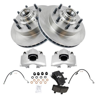 TRQ® - Front Disc Brake Kit with Ceramic Pads, Calipers and Hoses