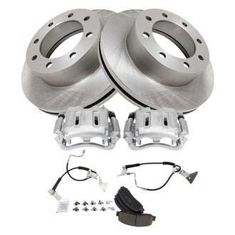 TRQ® - Front Disc Brake Kit with Ceramic Pads, Calipers and Hoses