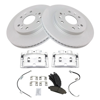 TRQ® - Front Disc Brake Kit with Ceramic Pads, Calipers and Hoses