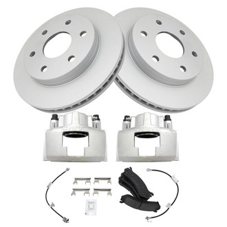 TRQ® - Front Disc Brake Kit with Ceramic Pads, Calipers and Hoses