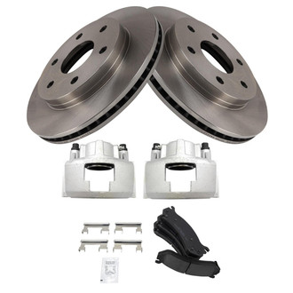 TRQ® - Front Disc Brake Kit with Ceramic Pads, Calipers and Hoses