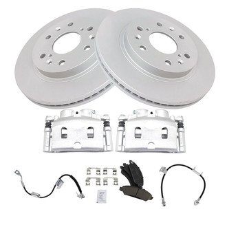 TRQ® - Front Disc Brake Kit with Ceramic Pads, Calipers and Hoses