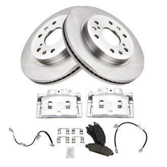 TRQ® - Front Disc Brake Kit with Ceramic Pads, Calipers and Hoses