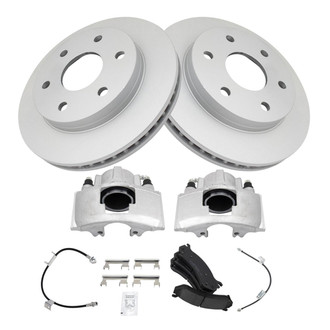 TRQ® - Front Disc Brake Kit with Ceramic Pads, Calipers and Hoses