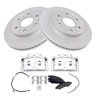 TRQ® - Disc Brake Kit with Ceramic Pads, Calipers and Hoses