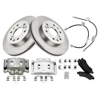 TRQ® - Disc Brake Kit with Semi-Metallic Pads, Calipers and Hoses