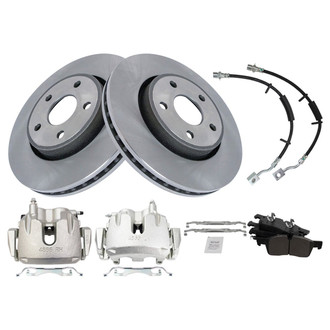 TRQ® - Disc Brake Kit with Ceramic Pads, Calipers and Hoses