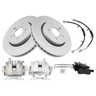 TRQ® - Disc Brake Kit with Ceramic Pads, Calipers and Hoses