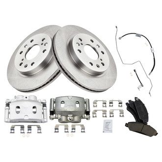 TRQ® - Front Disc Brake Kit with Ceramic Pads, Calipers and Hoses