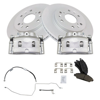 TRQ® - Front Disc Brake Kit with Ceramic Pads, Calipers and Hoses