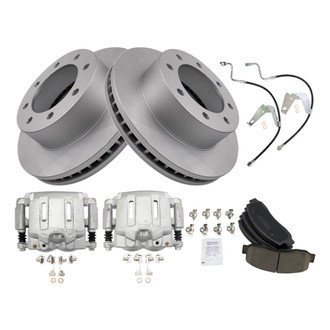 TRQ® - Front Disc Brake Kit with Ceramic Pads, Calipers and Hoses