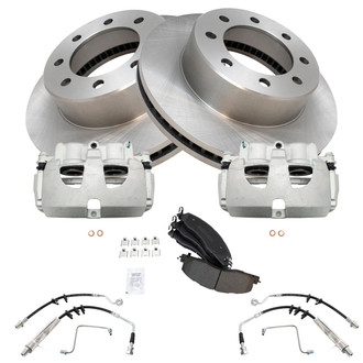 TRQ® - Front Disc Brake Kit with Semi-Metallic Pads