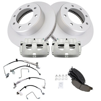 TRQ® - Performance Ceramic Front Brake Kit with Calipers and Hoses