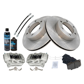 TRQ® - Front Disc Brake Kit with Ceramic Pads, Calipers and Hoses