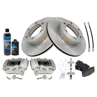 TRQ® - Front Disc Brake Kit with Ceramic Pads, Calipers and Hoses