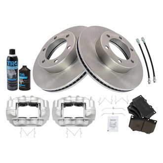TRQ® - Front Disc Brake Kit with Ceramic Pads, Calipers and Hoses