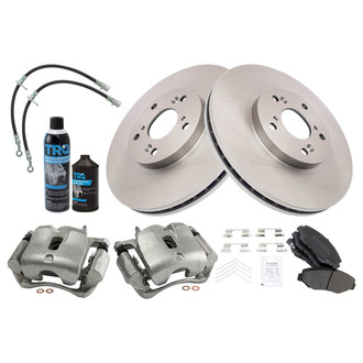 TRQ® - Front Disc Brake Kit with Semi-Metallic Pads