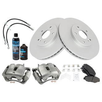 TRQ® - Front Disc Brake Kit with Semi-Metallic Pads