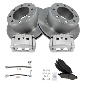 TRQ® - Rear Disc Brake Kit with Ceramic Pads, Calipers and Hoses