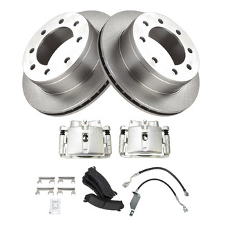TRQ® - Rear Disc Brake Kit with Ceramic Pads, Calipers and Hoses