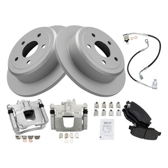 TRQ® - Rear Disc Brake Kit with Ceramic Pads, Calipers and Hoses
