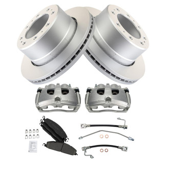 TRQ® - Rear Disc Brake Kit with Ceramic Pads, Calipers and Hoses