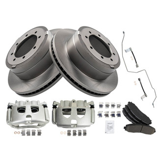 TRQ® - Rear Disc Brake Kit with Ceramic Pads, Calipers and Hoses