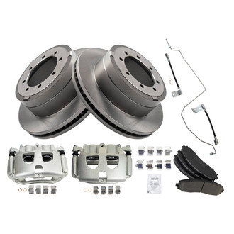 TRQ® - Rear Disc Brake Kit with Ceramic Pads, Calipers and Hoses