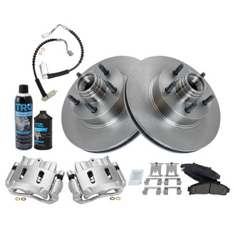 TRQ® - Performance Ceramic Front Brake Kit with Calipers and Hoses