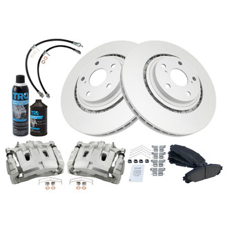 TRQ® - Performance Ceramic Front Brake Kit with Calipers and Hoses