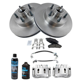 TRQ® - Performance Ceramic Front Brake Kit with Calipers and Hoses