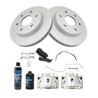 TRQ® - Front Disc Brake Kit with Semi-Metallic Pads