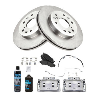 TRQ® - Front Disc Brake Kit with Semi-Metallic Pads
