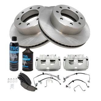 TRQ® - Performance Ceramic Front Brake Kit with Calipers and Hoses