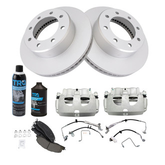 TRQ® - Front Disc Brake Kit with Ceramic Pads, Calipers and Hoses